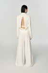 SWAYING/KNIT hollow back turtleneck pullover SW23AW1T19 white